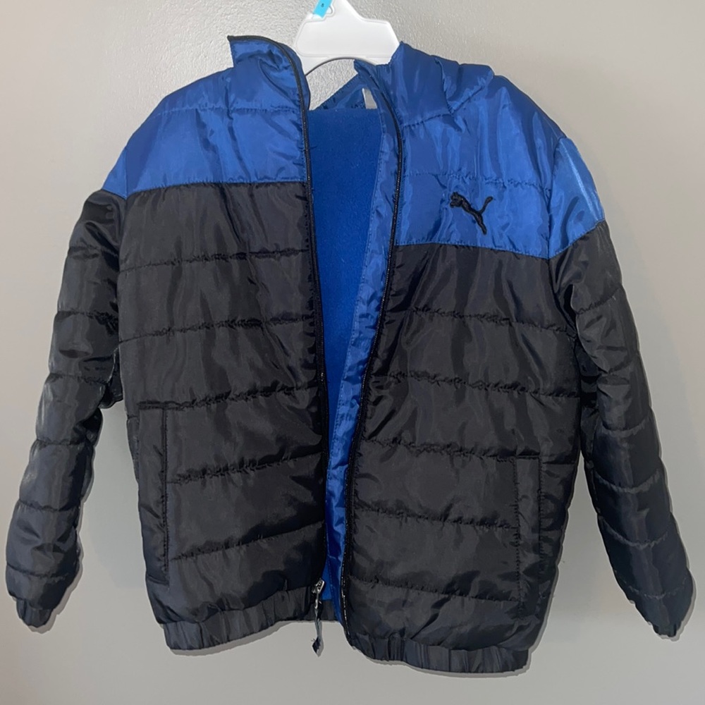 Black & Blue Puma Puffer Jacket